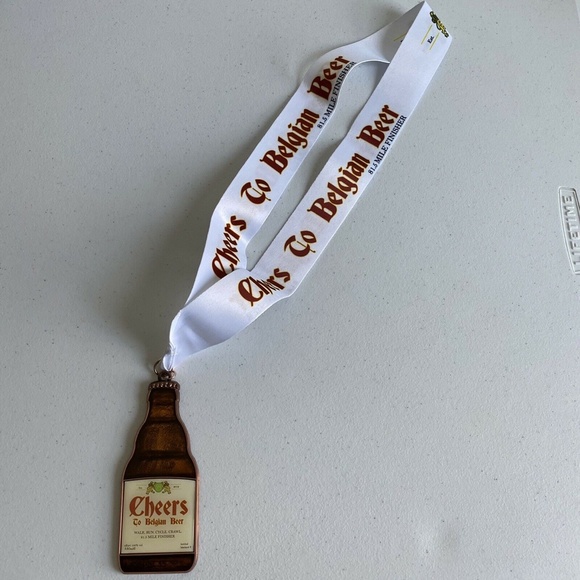 Yes Fit Running Club Cheers to Belgian Beer Medal Walk run cycle bike 81.5 miles - Picture 6 of 6